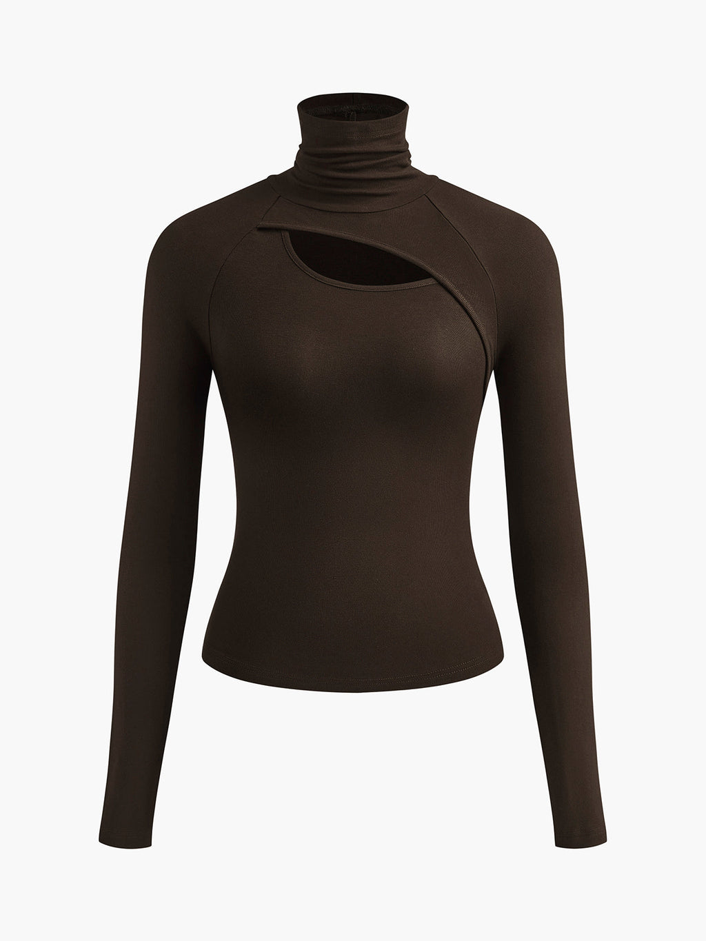Ottoline | Cut-Out Turtleneck Long Sleeve Fitted Top