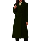 Paelle | Double-Breasted Long Coat with Notched Lapels