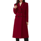 Paelle | Double-Breasted Long Coat with Notched Lapels