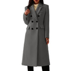 Paelle | Double-Breasted Long Coat with Notched Lapels