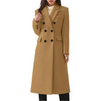Paelle | Double-Breasted Long Coat with Notched Lapels
