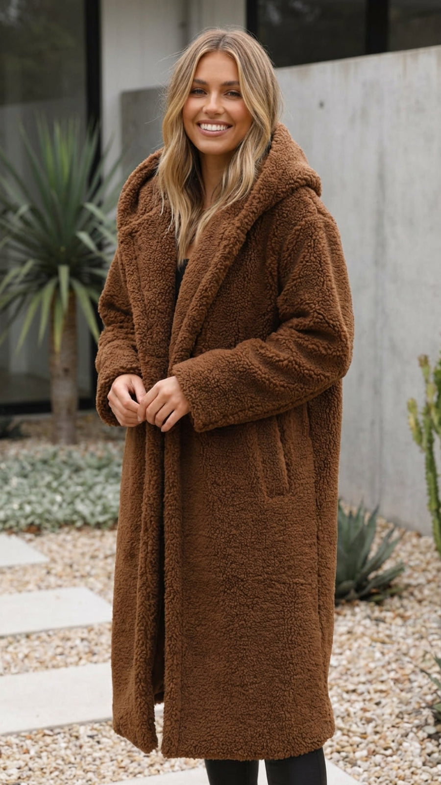 Paette | Long Faux Fur Teddy Coat