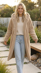 Paette | Long Faux Fur Teddy Coat
