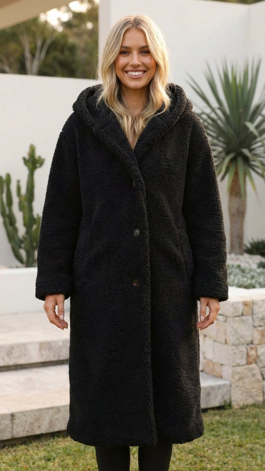 Paette | Long Faux Fur Teddy Coat