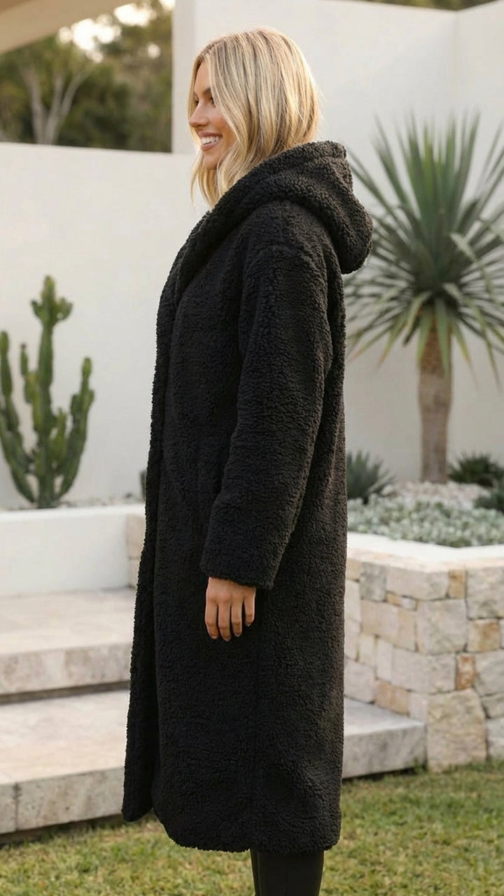 Paette | Long Faux Fur Teddy Coat