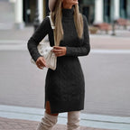 Penana | Cable Knit Turtleneck Sweater Dress