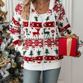 Penanne | Hooded Zip Christmas Cardigan Plush