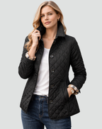 Penelle | Diamond Quilted Button Jacket