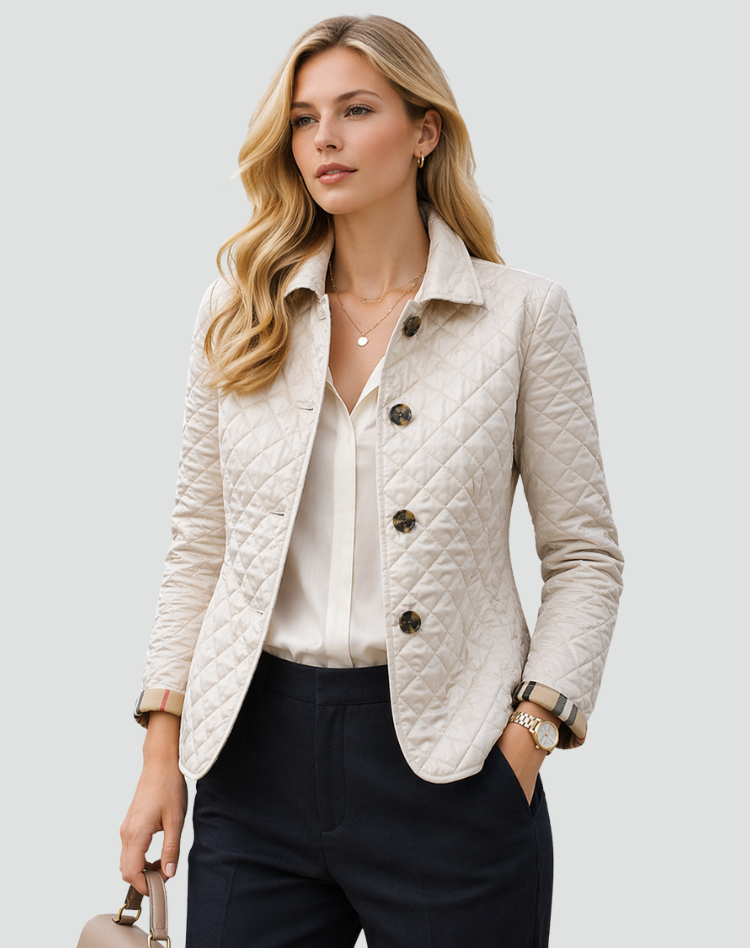 Penelle | Diamond Quilted Button Jacket