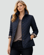 Penelle | Diamond Quilted Button Jacket