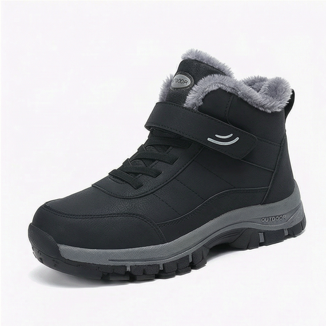 Penisse | Fur Lined Ankle Winter Boots with Strap
