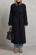 Rheana | Black Oversized Wool Trench Coat