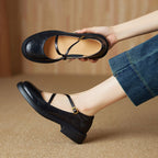 Rheine | Lambskin Mary Jane Shoes Block Heel