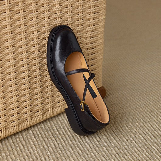 Rheine | Lambskin Mary Jane Shoes Block Heel