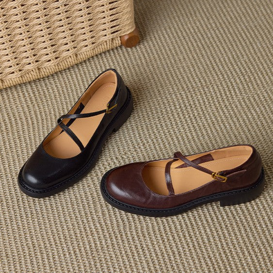 Rheine | Lambskin Mary Jane Shoes Block Heel