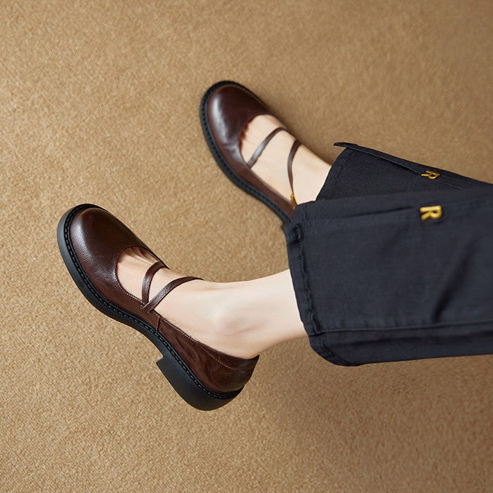 Rheine | Lambskin Mary Jane Shoes Block Heel
