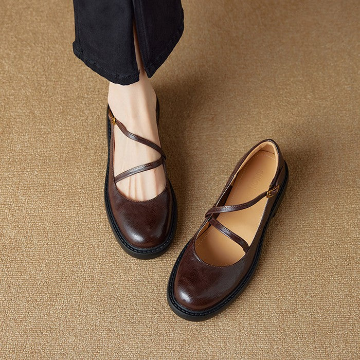 Rheine | Lambskin Mary Jane Shoes Block Heel
