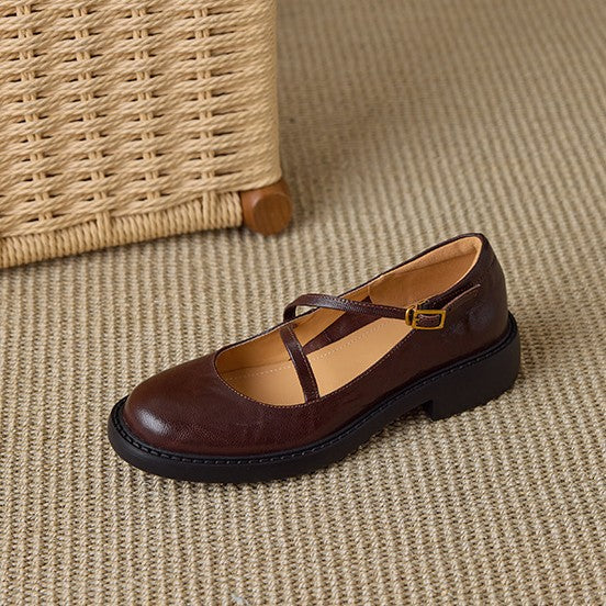 Rheine | Lambskin Mary Jane Shoes Block Heel