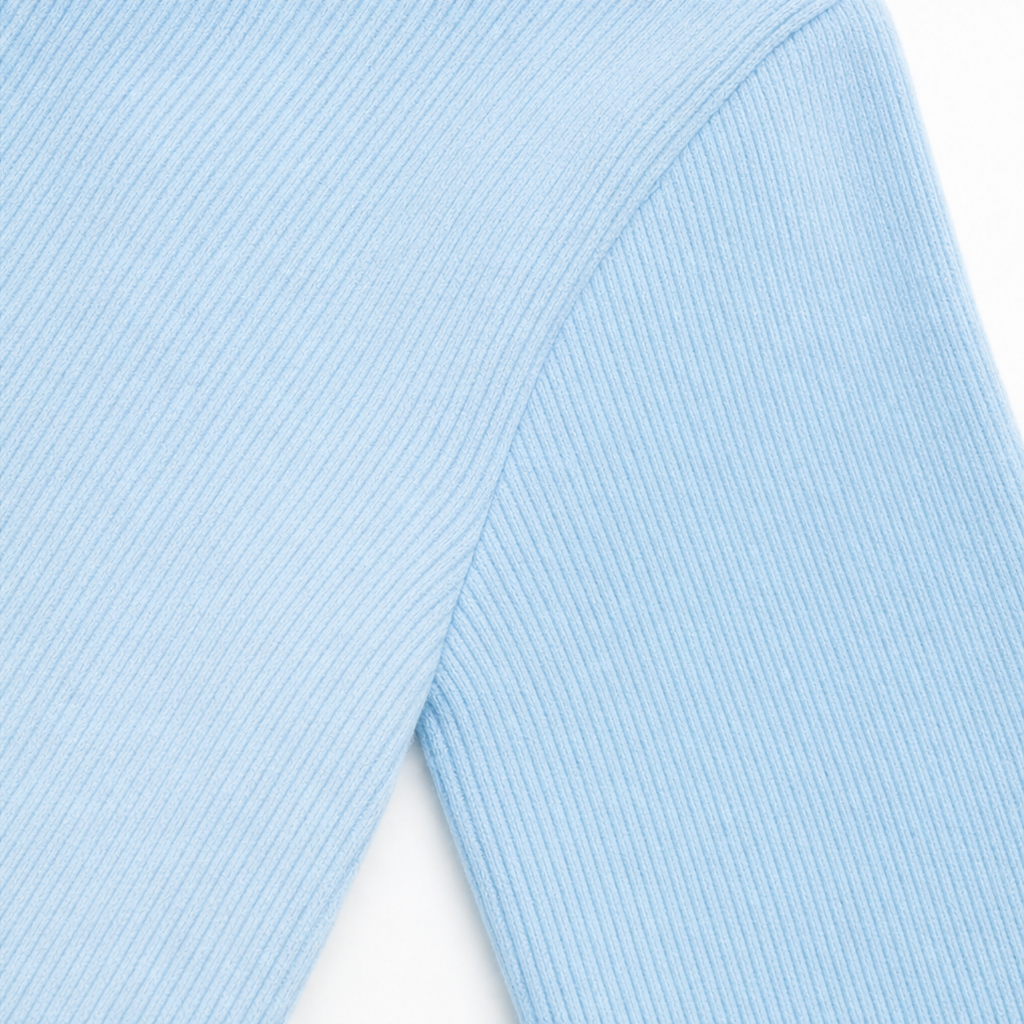Rhenne | Bow Neck Ribbed Knit Sweater