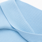 Rhenne | Bow Neck Ribbed Knit Sweater
