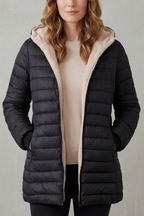 Rheora | Sherpa Lined Hooded Puffer Jacket