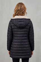 Rheora | Sherpa Lined Hooded Puffer Jacket