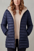 Rheora | Sherpa Lined Hooded Puffer Jacket