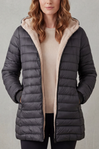 Rheora | Sherpa Lined Hooded Puffer Jacket