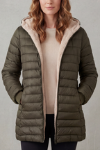 Rheora | Sherpa Lined Hooded Puffer Jacket
