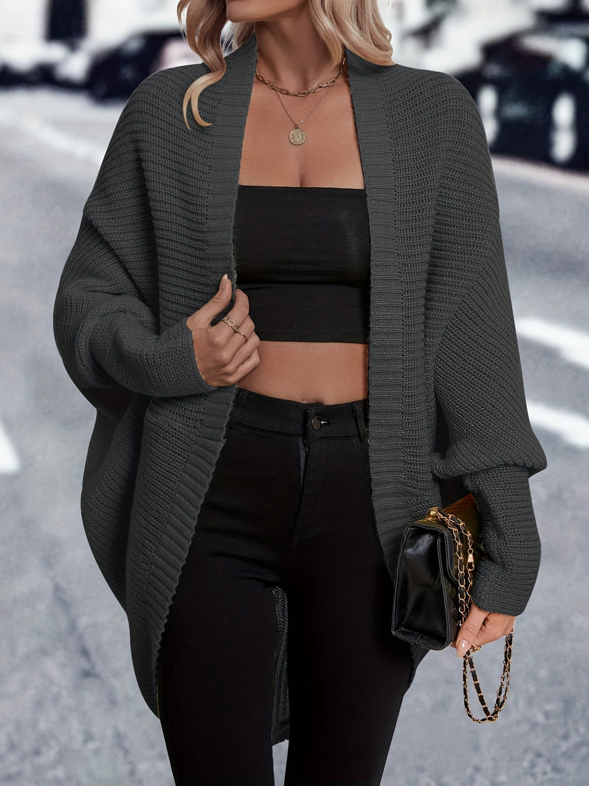 Rosora | Christmas Longline Knit Cardigan
