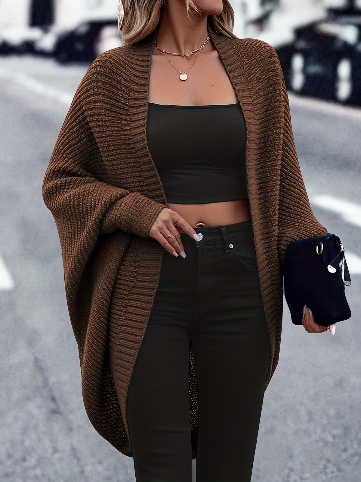 Rosora | Christmas Longline Knit Cardigan