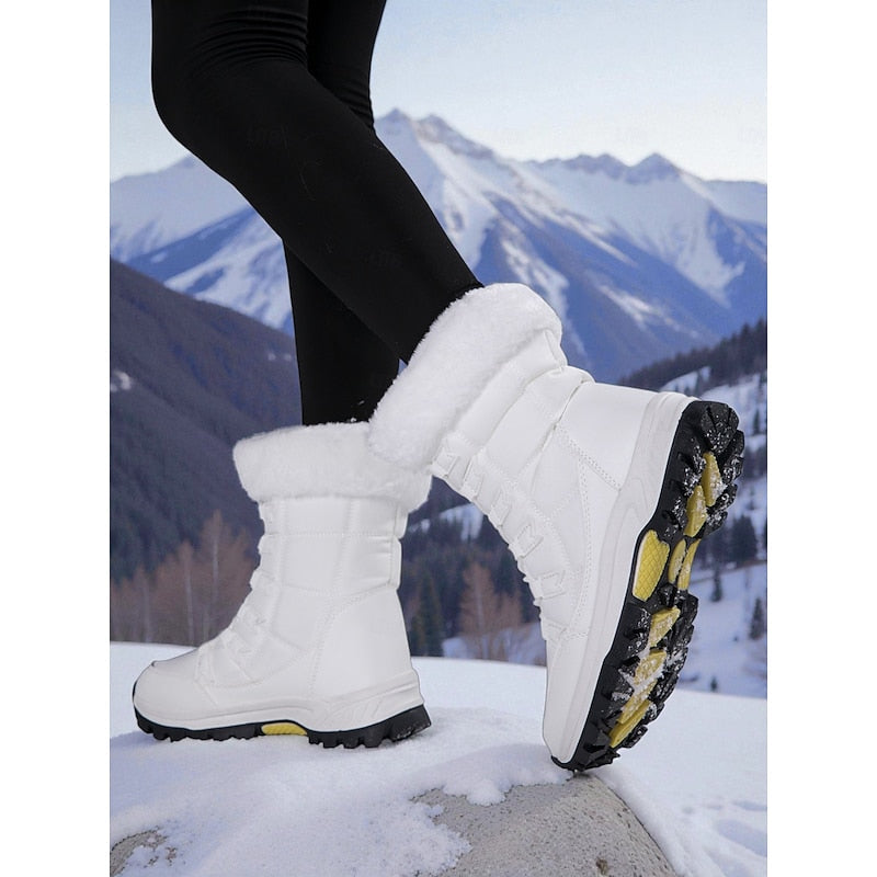 Sabisse | Water-Resistant Lace-Up Winter Boots Plush Lined