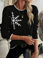 Selina | Snowflake Crewneck Christmas Sweater