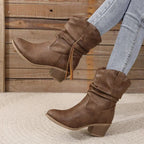 Talelle | Leather Look Western Boots