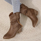 Talelle | Leather Look Western Boots