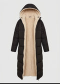 Talette | Sherpa Lined Hooded Long Puffer Coat