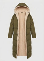 Talette | Sherpa Lined Hooded Long Puffer Coat