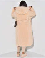 Talette | Sherpa Lined Hooded Long Puffer Coat
