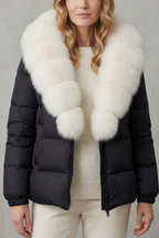 Taline | Two-Tone Puffer Jacket with Hood