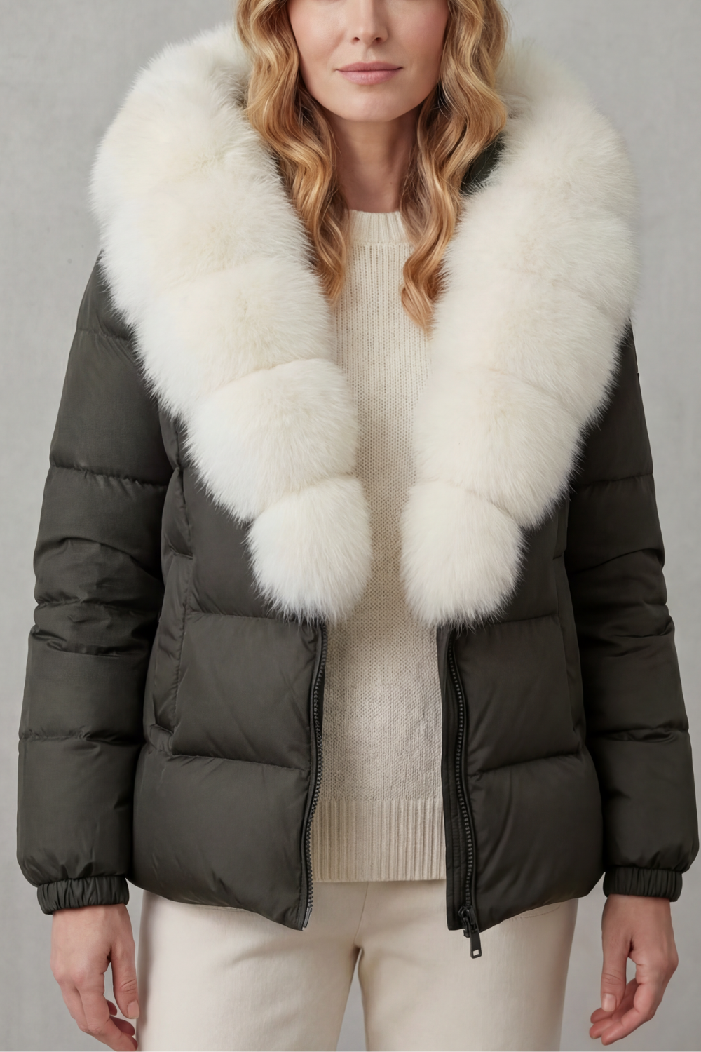 Taline | Two-Tone Puffer Jacket with Hood