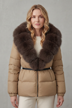 Taline | Two-Tone Puffer Jacket with Hood