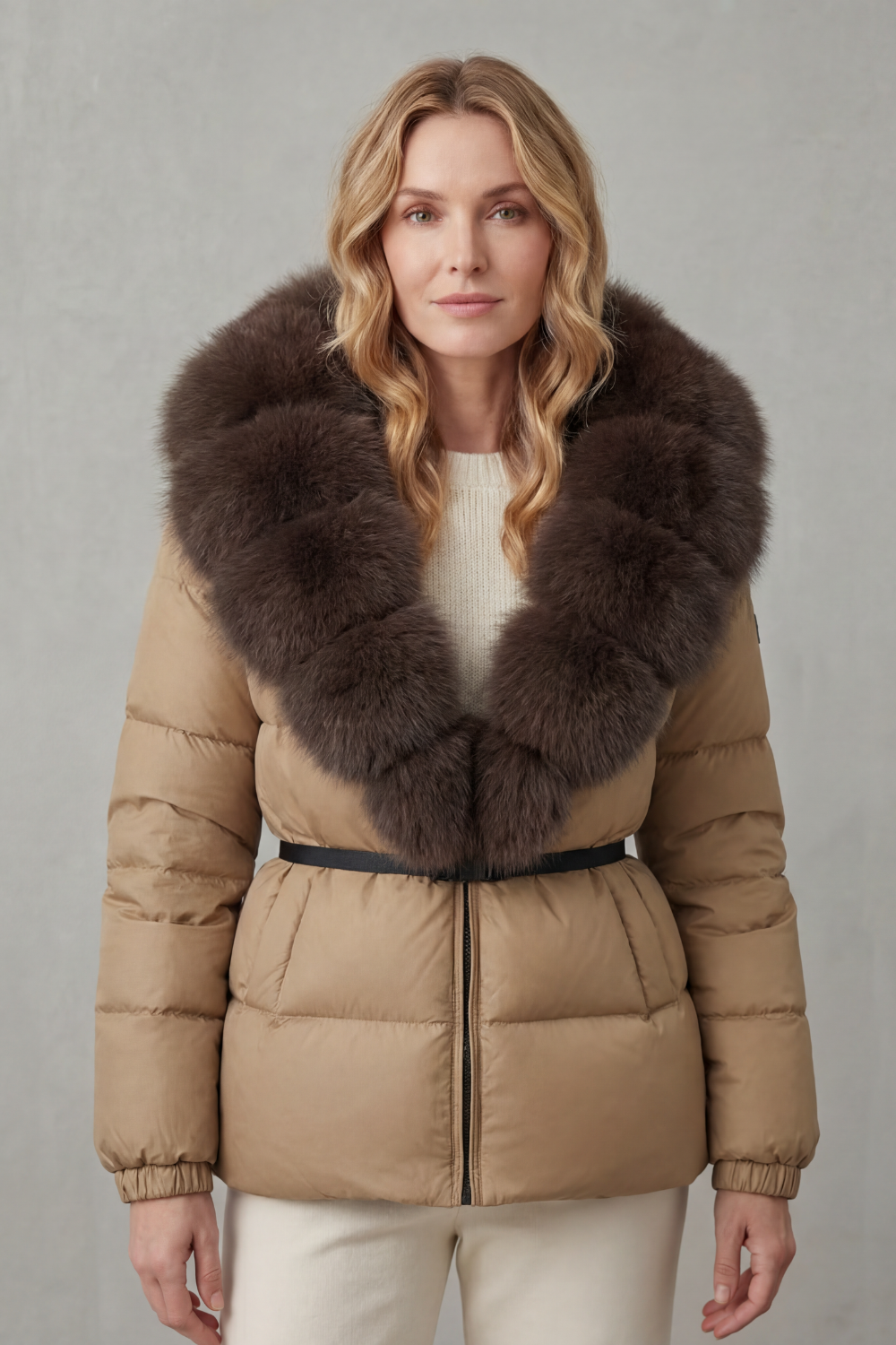 Taline | Two-Tone Puffer Jacket with Hood