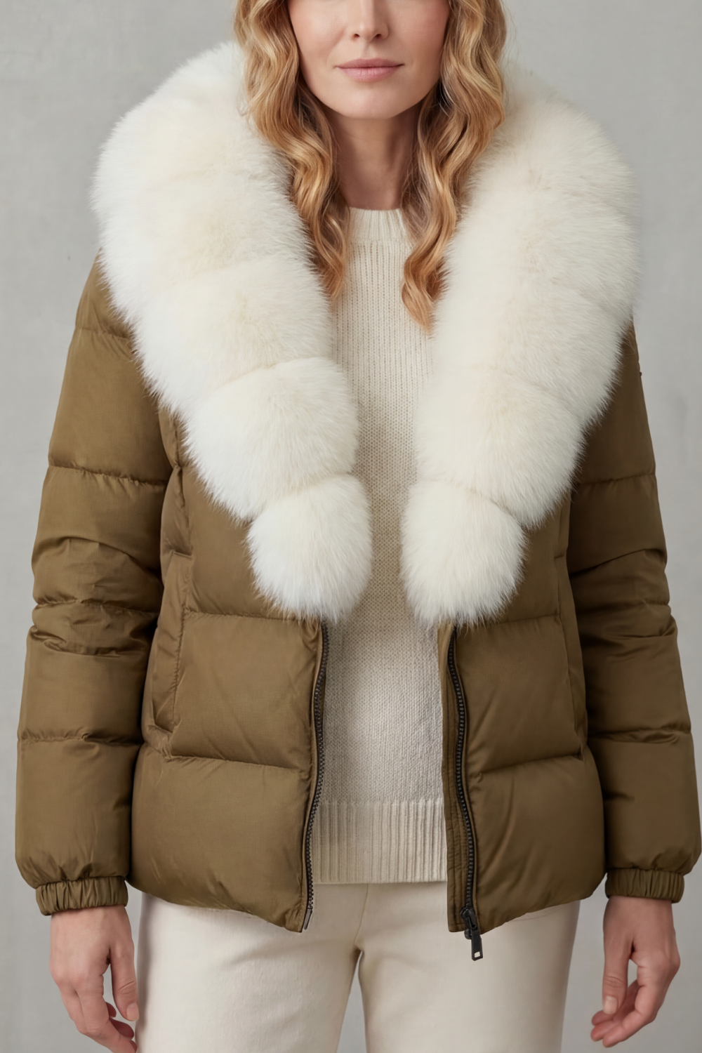 Taline | Two-Tone Puffer Jacket with Hood