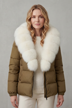 Taline | Two-Tone Puffer Jacket with Hood