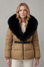 Taline | Two-Tone Puffer Jacket with Hood