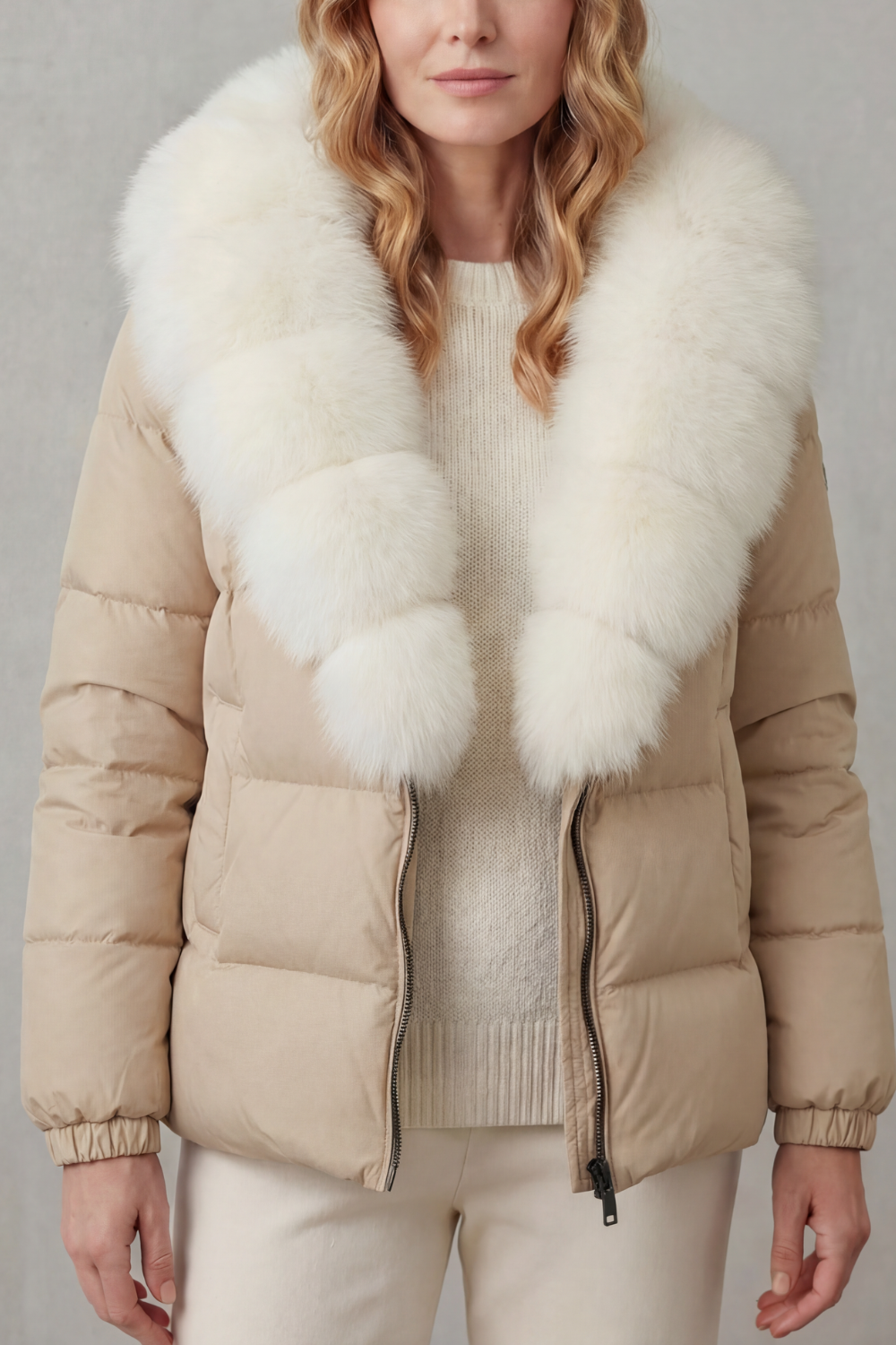 Taline | Two-Tone Puffer Jacket with Hood