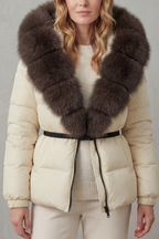 Taline | Two-Tone Puffer Jacket with Hood