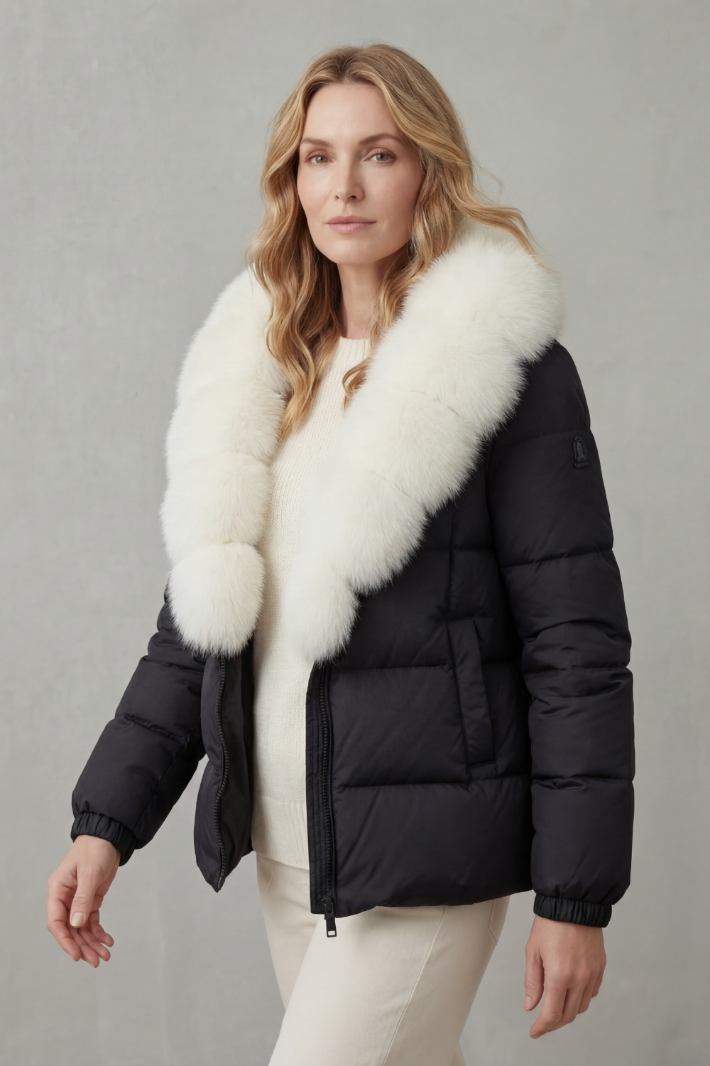 Taline | Two-Tone Puffer Jacket with Hood