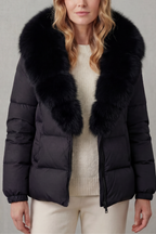Taline | Two-Tone Puffer Jacket with Hood