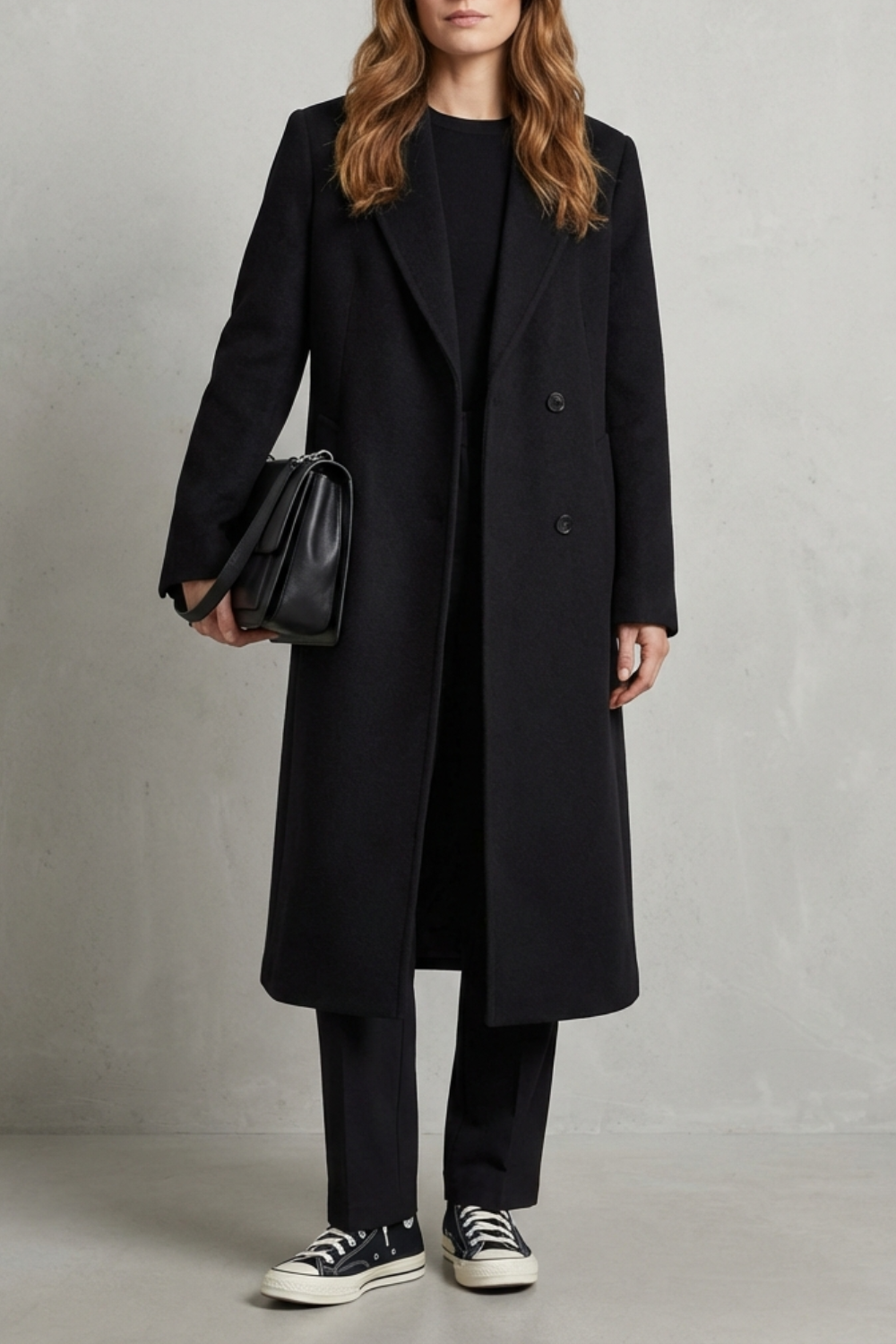 Theaette | Herringbone Wool Overcoat Hepburn Style